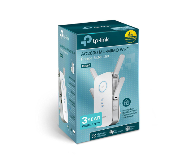 TP-Link RE650 LAN (802.11a/b/g/n/ac 2600Mb) plug repeater - 403953 - zdjęcie 3